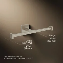 Double toilet paper holder