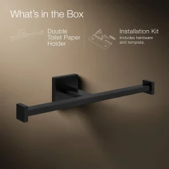 Double toilet paper holder