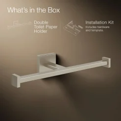 Double toilet paper holder