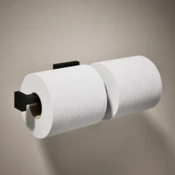 Double toilet paper holder