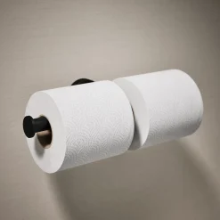Double toilet paper holder