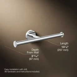 Double toilet paper holder