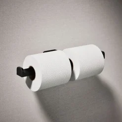 Double toilet paper holder