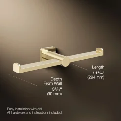 Double toilet paper holder