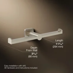 Double toilet paper holder