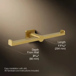 Double toilet paper holder
