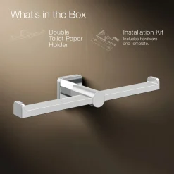 Double toilet paper holder