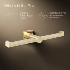 Double toilet paper holder