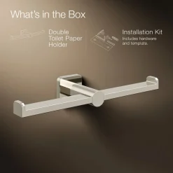 Double toilet paper holder