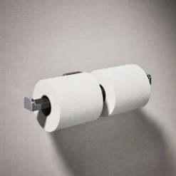 Double toilet paper holder