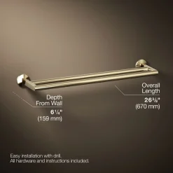 Double towel bar