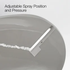 D-shaped manual bidet toilet seat