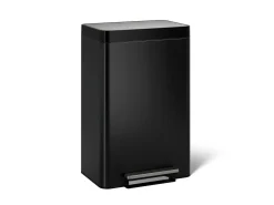 Dual-compartment step trash can