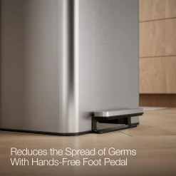 Dual-compartment step trash can