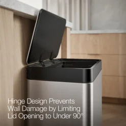 Dual-compartment step trash can