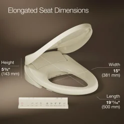 Dual-Wand Elongated bidet toilet seat with remote control