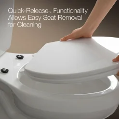 Elevated Quiet-Close™ round-front toilet seat