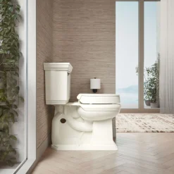 Elevated Quiet-Close™ round-front toilet seat