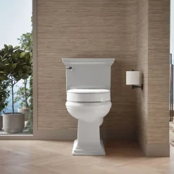 Elevated Quiet-Close™ round-front toilet seat
