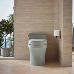 Elevated Quiet-Close™ round-front toilet seat