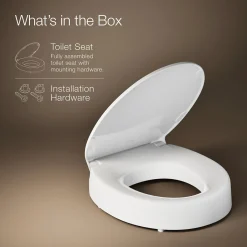 Elevated Quiet-Close™ round-front toilet seat