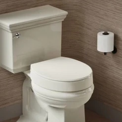 Elevated Quiet-Close™ round-front toilet seat