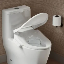 Elongated bidet toilet seat