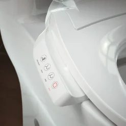 Elongated bidet toilet seat