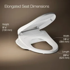 Elongated bidet toilet seat