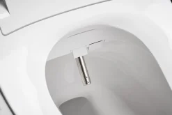 Elongated bidet toilet seat