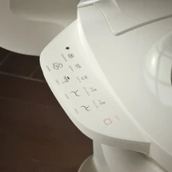 Elongated bidet toilet seat