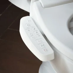 Elongated bidet toilet seat