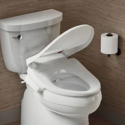 Elongated bidet toilet seat