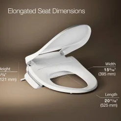 Elongated bidet toilet seat