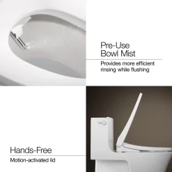 Elongated bidet toilet seat with remote control