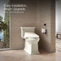 Elongated bidet toilet seat with remote control