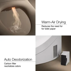 Elongated bidet toilet seat with remote control