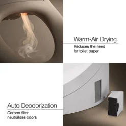Elongated bidet toilet seat with remote control