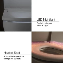 Elongated bidet toilet seat with remote control