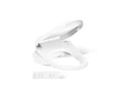Elongated bidet toilet seat with remote control