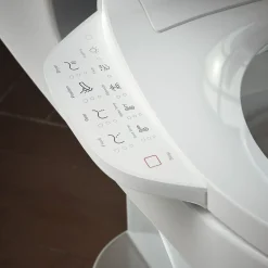 Elongated bidet toilet seat with remote control