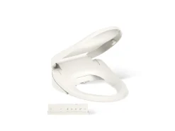 Elongated bidet toilet seat with remote control