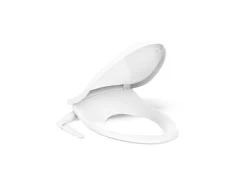 Elongated manual bidet toilet seat