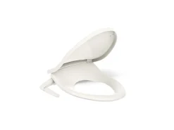 Elongated manual bidet toilet seat