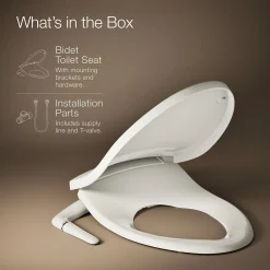 Elongated manual bidet toilet seat