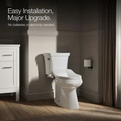 Elongated manual bidet toilet seat