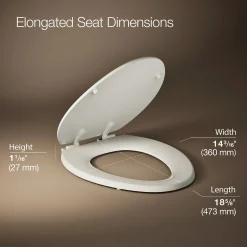 Elongated toilet seat