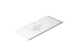 49" Enameled cast iron vanity top with integrated oval sink