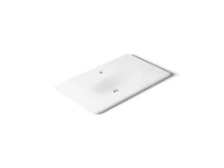 37" Enameled cast iron vanity top with integrated oval sink