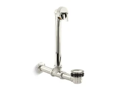 Exposed bath drain for above-the-floor installation